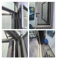 Ventana Abatible de Aluminio, Diseño Moderno Personalizado, Insonorizada, Doble Acristalamiento, Económica, Venta al Por Mayor de Fábrica