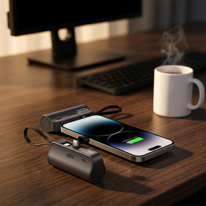 AD4012 พาวเวอร์แบงค์แบบแคปซูลทนทาน สาย TPE ในตัว ชาร์จเร็ว 22.5W ความจุ 5000mAh พร้อมสายคล้องคอสำหรับใช้งานประจำวัน - Product Image 3