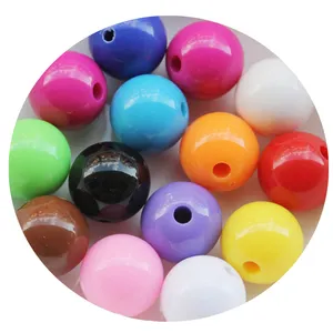 Wholesale 6-20MM Acrylic Opaque Round Chunky Beads Loose Spacer Beads For Jewelry Making