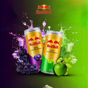 Minuman Soda Thailand Redd Bulls 250ml, Minuman Bersoda Bebas Gula Rasa Blueberry, Minuman Energi Rasa Apel, Minuman Berkarbonasi - Product Image 2