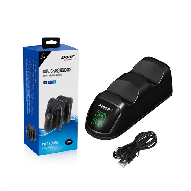 DOBE Custom Gaming Accessories Factory PS4 Charger Dock Controller Fast Charge LED Indicators Compatible with PS4/Slim/Pro