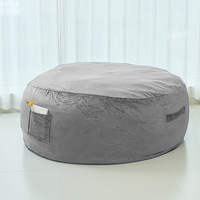Éponge compressible ultra-douce en cristal d'eau, amovible et lavable, grand lit rond, canapé paresseux extra-large