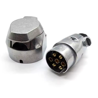 Prise en alliage d'aluminium à 7 broches remorque camion remorquage électrique connecteur 12V prise ue remplacement professionnel pour camion