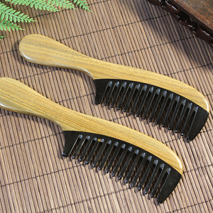 Sandalwood Hair <b>Comb</b> <b>Wide</b> Teeth Handmade Wooden <b>Comb</b> For Daily Use YH3-1 - Product Image 2