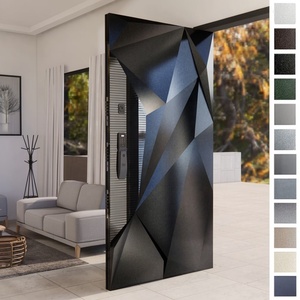 BASEN Anti-Theft Hotel Exterior Front Door Stainless Steel & Aluminum Alloy Modern Entrance Pivot Door for Villa Home Apartment - Product Image 6