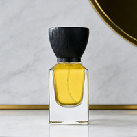 Exquisito Frasco de Perfume Cuadrado Transparente Recargable de Vidrio con Logotipo Personalizado para Envasado de Cosméticos