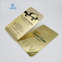 Cartes de visite professionnelles en métal personnalisées