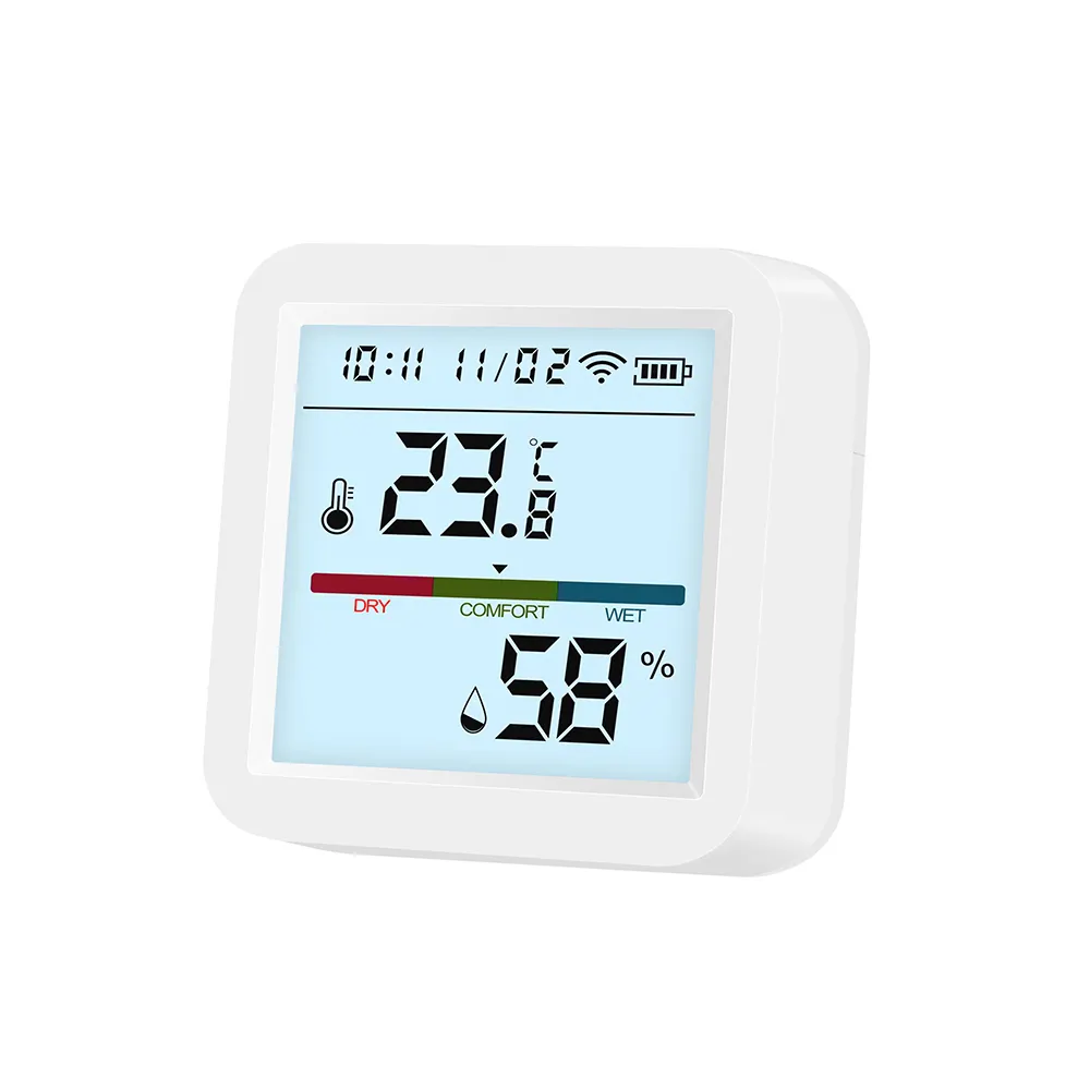 WL-TH05 Tuya WIFI thermomètre météo hygromètre contrôle vocal capteur de température et d'humidité pour serre maison garage pour animaux de compagnie