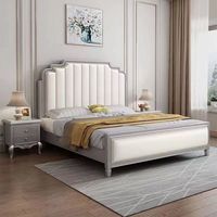 Meubles de salon de luxe et légers pour la maison Lit en bois à ressorts à bas prix avec tiroirs de rangement Cadre de lit king moderne doré pour filles