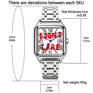 Reloj de Cuarzo para Hombre, Moderno y a la Moda, Reloj IDONT CARE, Resistente al Agua 3ATM, Reloj Digital Romano para Hombre - Product Image 6