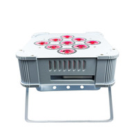 9X18W RGBWA UV 6in1 Flat DMX Inalámbrico con pilas LED Par Light Stage Wash Light para DJ Proyección Luces alimentadas por batería Uplights