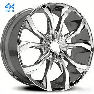 Juego de Ruedas de Aleación Forjadas Cóncavas Personalizadas de 20 21 22 23 Pulgadas, Color Plateado Brillante, con Malla Cromada, 21x10.5J 5x114.3 5x130, para Autos Deportivos y SUV - Product Image 2