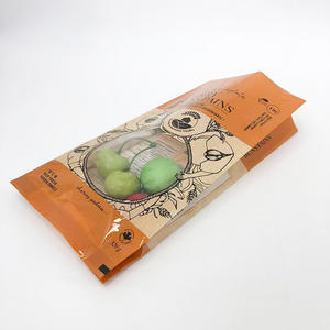 Impresión personalizada 360g PE bolsa de plástico embalaje brillante cremallera termosellado con ventana para té nueces comida de bebé - Product Image 4