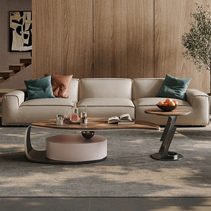 现代家居家具套装实木电视柜叶形茶几支架客厅新设计流行石材 - Product Image 2