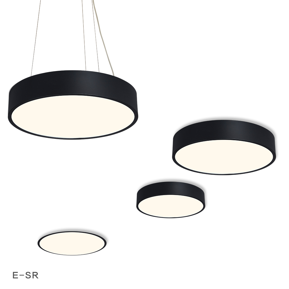 ECOJAS Modern LED Pendant Light 72W Round Acrylic Surface Mounted AC Ceiling Lamp for Living Room Kitchen