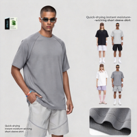 T-shirt de sport en modal COOL, séchage rapide, évacuation de l'humidité, haute élasticité, pour la course, le fitness et la gym, avec coutures plates