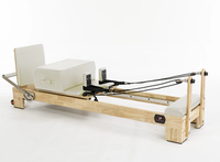 Boîte de Pilates Reformer Courbe, Durable et Légère, avec Siège, pour Entraînement de Base, Lit Long/Court, Vente Directe Usine