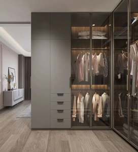 Diseño de Armario en Forma de L, Armarios de Madera Maciza Independientes, Muebles para el Hogar, Armario Modular al por Mayor - Product Image 5