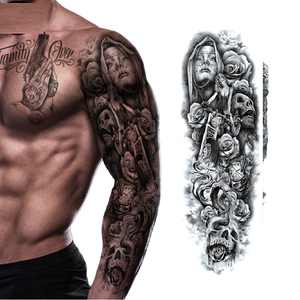 CHUANGJIA Tatouages temporaires pour hommes, imperméables, écologiques, à manches longues, imprimés à l'écran, modèle TQB(001-100), design en gros - Product Image 1