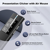 Télécommande Air Mouse à bas prix avec pointeur laser rouge 2,4 GHz sans fil pour présentations professionnelles et annotations d'écran