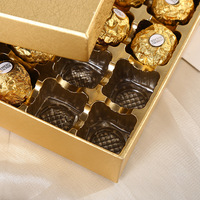 Fabrik Großhandel benutzerdefiniertes Design luxuriöse goldene Schokolade-Schachtel-Verpackung Valentinstag Schokolade-Geschenkbox mit Logo