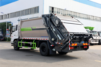 Camion poubelle à chargement arrière de 18 m³, compresseur robuste, 4x2, diesel, haute capacité, véhicule de collecte des déchets municipaux