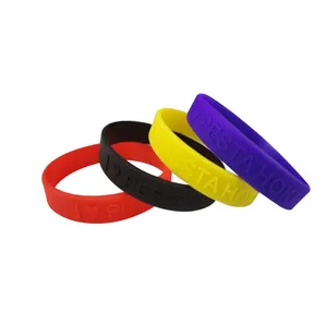 Tùy chỉnh dây đeo cổ tay vòng đeo tay Silicone Florida gators Bangle LGBT niềm tự hào Đảng logo cao su tùy chỉnh Silicone dây đeo cổ tay vòng đeo tay