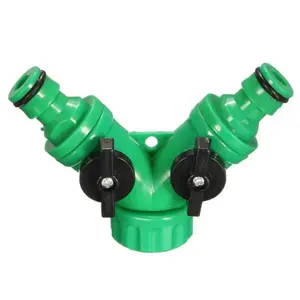 FXL 3/4" Y Conector rápido Mangueira de ferramentas para tubos torneira de jardim 2 vias com válvula adaptador divisores de água