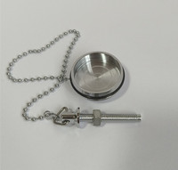 Chrome Plaqué Argent Couleur Laiton Boule Courte Chaîne En Laiton Évier Bassin Bouchon Déchets Baignoire Bouchon D'étanchéité