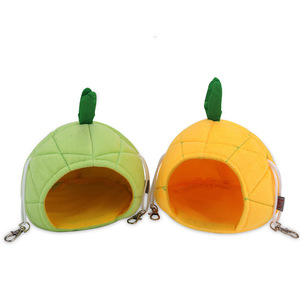 Nova Chegada Criativo Banana Ninho Algodão Sólido Pet Cama Sapo Hammock Abacaxi Lua Barco Pendurado Respirável <span class=keywords><strong>Hamster</strong></span> Mat Pad Animal - Product Image 3