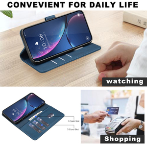 Funda de Cuero Tipo Libro con Bloqueo RFID y Cartera Magnética para iPhone 17 Air 16 <span class=keywords><strong>15</strong></span> 14 13 12 Plus 11 <span class=keywords><strong>Pro</strong></span> X XS XR Max - Product Image 3