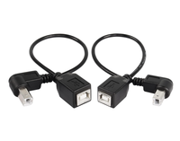 90-Grad-USB-B-Buchse auf Typ-B-Stecker Kurzes Verlängerungskabel für Scanner Mobile Festplatte