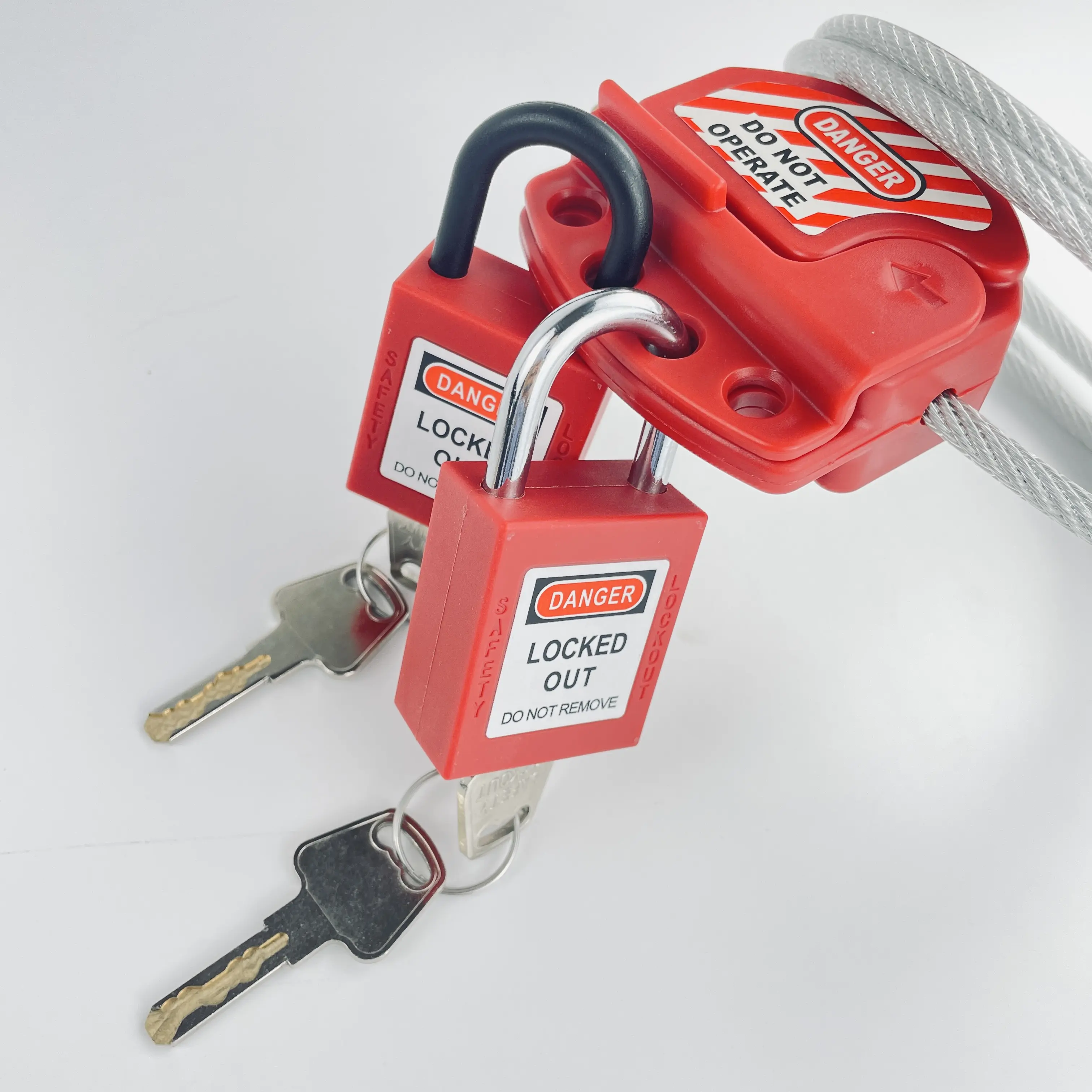Nhà sản xuất tại Trung Quốc tagout ổ khóa bảo đảm và chìa khóa khóa ra safeti Loto an toàn ổ khóa an toàn công nghiệp ổ khóa thiết bị