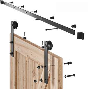 WEKIS-Juego de accesorios para puerta de Granero, Kit de rodillo para puerta de Granero, estilo moderno de América del <span class=keywords><strong>Norte</strong></span>, biplegable, de alta calidad - Product Image 3