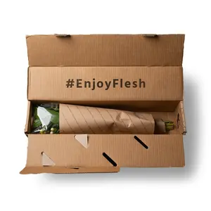 Free Design Eco Packaging Extremely Sturdy Custom Full Color Corrugated Shipping Box For Fresh Flower