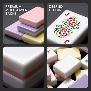 Juego de Mahjong Americano con Temática Navideña en Rosa Claro, 160 Piezas, Diseño de Tres Capas, Material Acrílico, Duradero, de Lujo, Juego de <span class=keywords><strong>Ludo</strong></span> para Interiores - Product Image 5