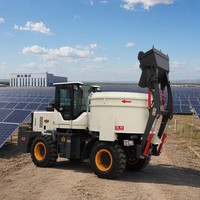 Bétonnière automatique 8 roues mini mobile avec moteur diesel pour la construction routière - Vente chaude