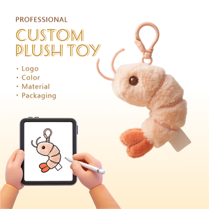 Cantidad Mínima de Pedido: Peluche de Camarón Personalizado, Material Suave de Algodón PP, Muñeco de Compañía Infantil de Dibujos Animados, Gourmet - Product Image 1