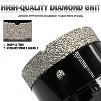 Kit de forets diamantés M14-12 pièces pour marbre, maçonnerie, granit, carrelage, avec boîte en aluminium, kit de scies cloches, ensemble de perçage