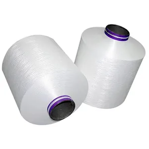 Heiß verkaufendes recyceltes Polyester garn in AA-Qualität dty halb mattes rohes weißes Nähgarn