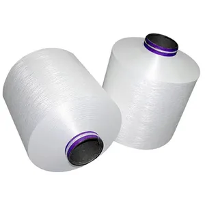 Hilo de poliéster 100% reciclado, grado AA, 200/96 dty, blanco crudo, semiopaco, oferta