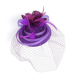 Hawaiian Fascinators Chapeaux Fashion Sinamay Church Hat Chapeau de fête à thème de mariage pour femmes dames