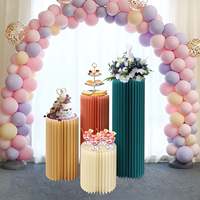 Présentoir pliable en papier RHD, colonnes cylindriques, socle, support à gâteaux, support à fleurs, pilier romain, table à desserts pour mariage, fête, maison