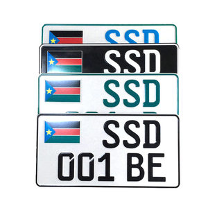 OEM haute qualité en relief Au Soudan Du Sud en aluminium plaque d'immatriculation de voiture pour l'avant et l'arrière - Product Image 2