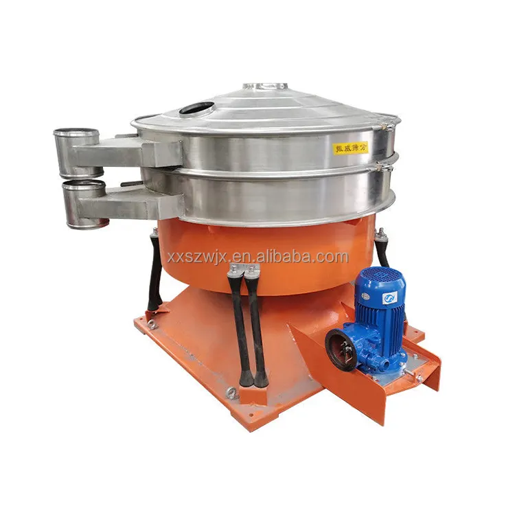 Large capacity 1200mm diameter rotary swing vibrating screen / tumbler sieve shaker for sugar and salt powder