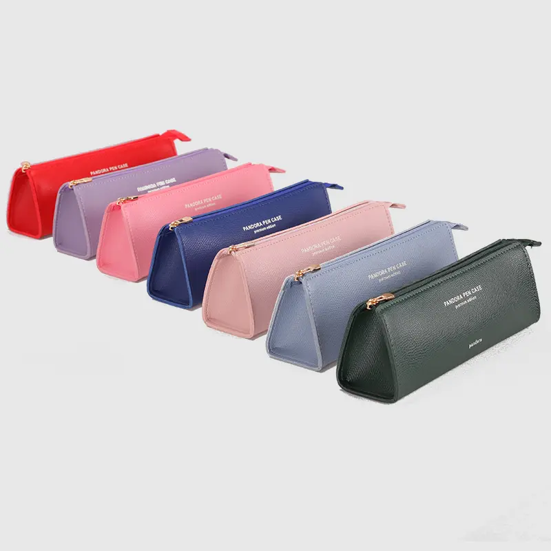 Potlood Gevallen Voor Meisjes In Pu Lederen Pen Case Kleine Rits Zakje Voor Potloden Pennen Markers Briefpapier Organizer Bag