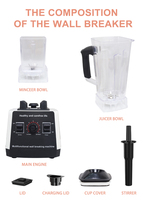 2023 Hot Sell 2-in-1 zware professionele keuken- en huishoudelijke sapcentrifuge, elektrische Silvercrest smoothie mixer blender
