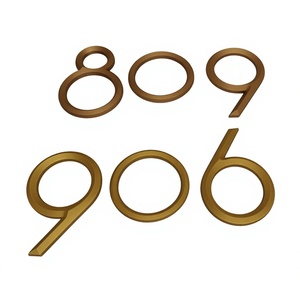 Numeri Civici 3D Sferici Personalizzati in Ottone, Acrilico e Alluminio - Lettere <span class=keywords><strong>Tridimensionali</strong></span> di Alta Gamma per Hotel e Case, Montaggio a Parete - Product Image 5