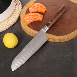 Juego de Cuchillos de Cocina Profesionales de Acero Damasco 10CR15 de Alta Calidad, 5 Piezas, con Mango de Madera - Product Image 4