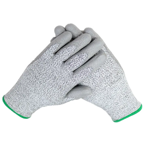 Biểu tượng tùy chỉnh CE <span class=keywords><strong>En</strong></span> <span class=keywords><strong>388</strong></span> Dệt Kim Cổ tay màu xám PU tráng cắt kháng an toàn găng tay mức độ <span class=keywords><strong>5</strong></span> bảo vệ - Product Image 4